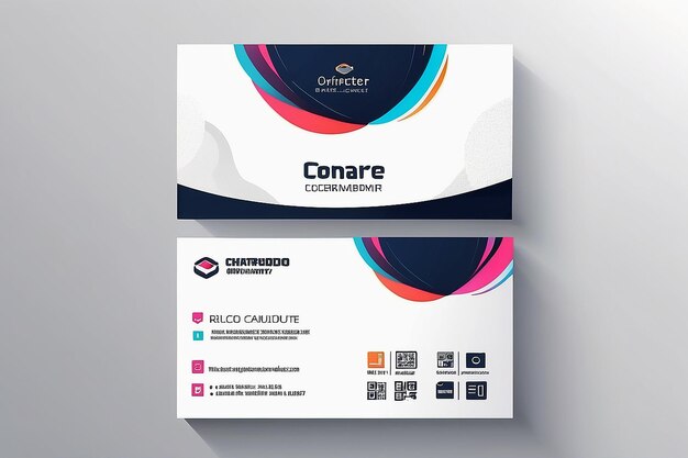 Photo business card design vector templet