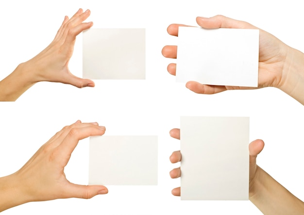 Business card isolated on the whites