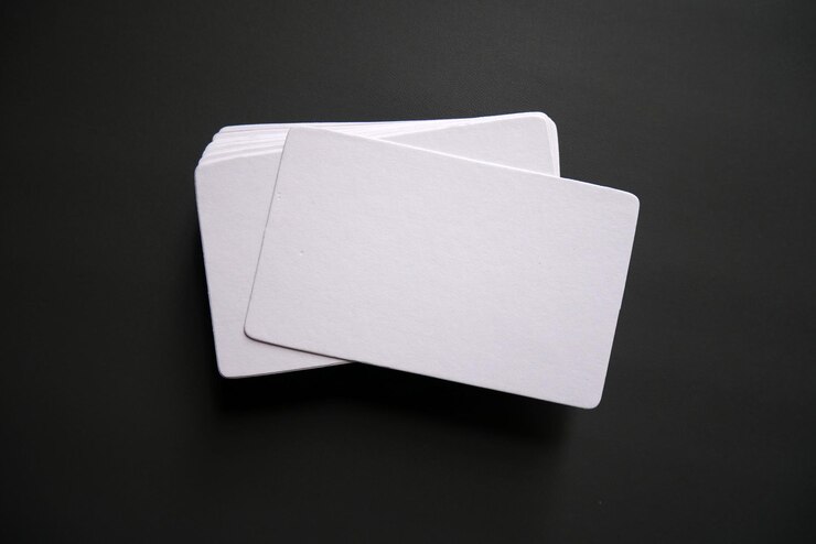 Photo business card mockup on a color background