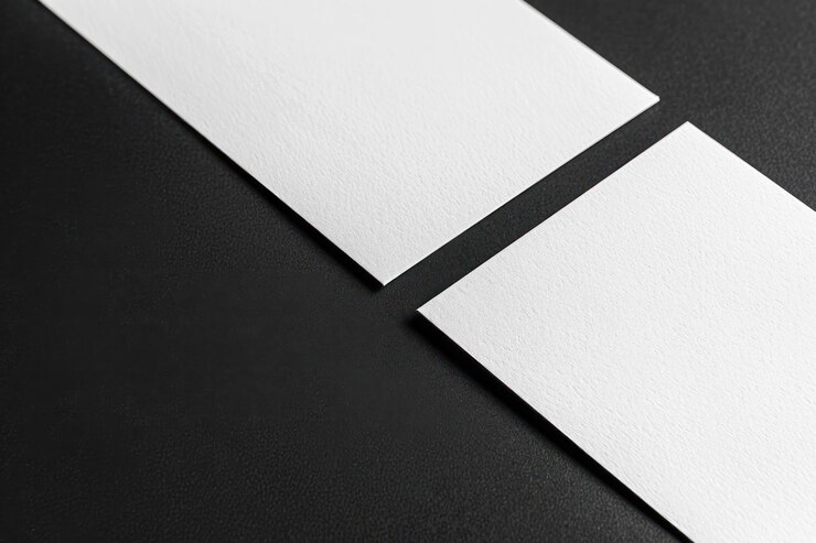 Photo business card mockup paper text