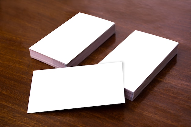 business card mockup plain wood