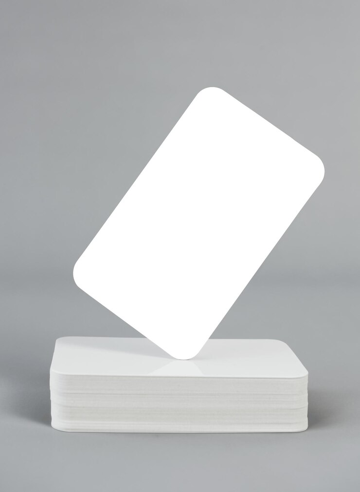 Photo business card png mockup transparent design