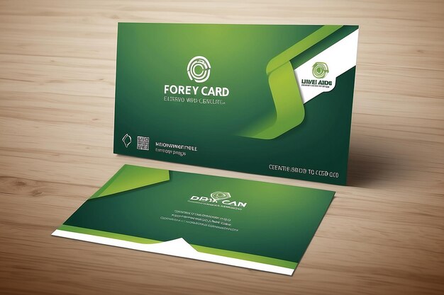 Business card print template with company logo Vector illustration