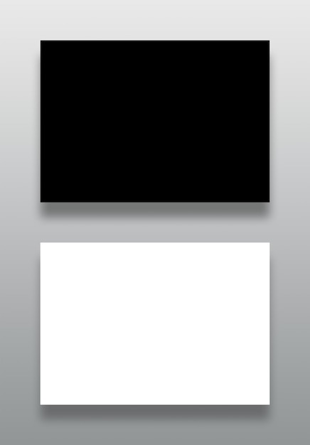 Business card template blank mockup object model