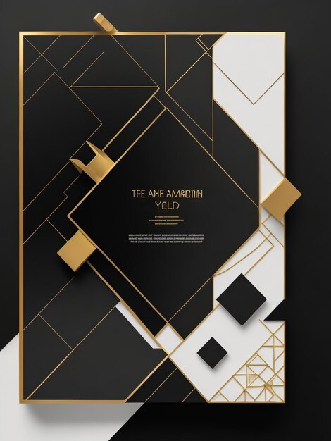 Photo business card with an elegant gold and black design