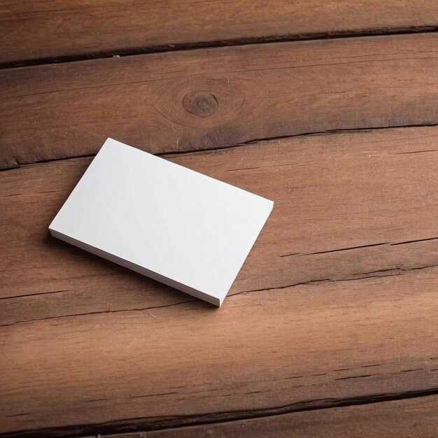 Business card on a wooden surface