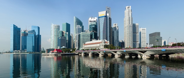 Business center panorama van Singapore