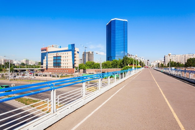 Business centre "Panorama" on the Peace square in the center of Krasnoyarsk city in Russia