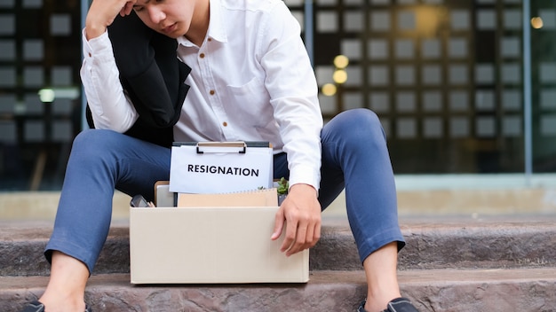 Foto affari cambio di lavoro, disoccupazione, dimissioni.