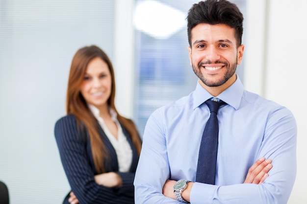 Business colleagues in an office