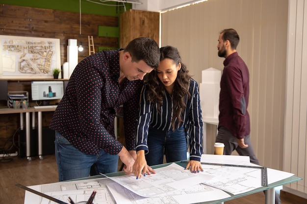 Business colleagues working at office