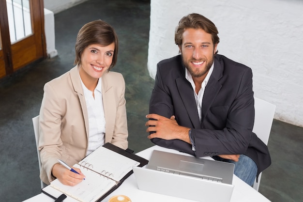 Business colleagues working on their break