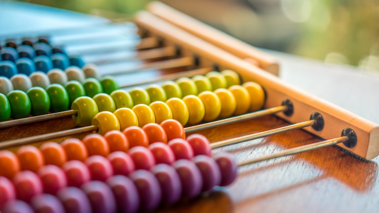 Фотография деловая красочная счетная бусина abacus