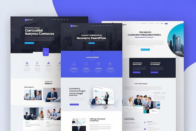 Photo business company landing page template