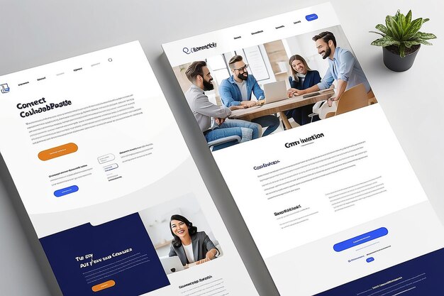 Business company landing page template