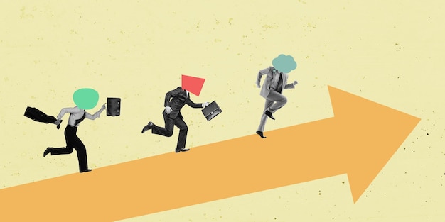 business concept creative art collage textured background unique copy space design office art