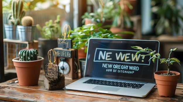 Business Concept Signifying New Opportunities with Laptop