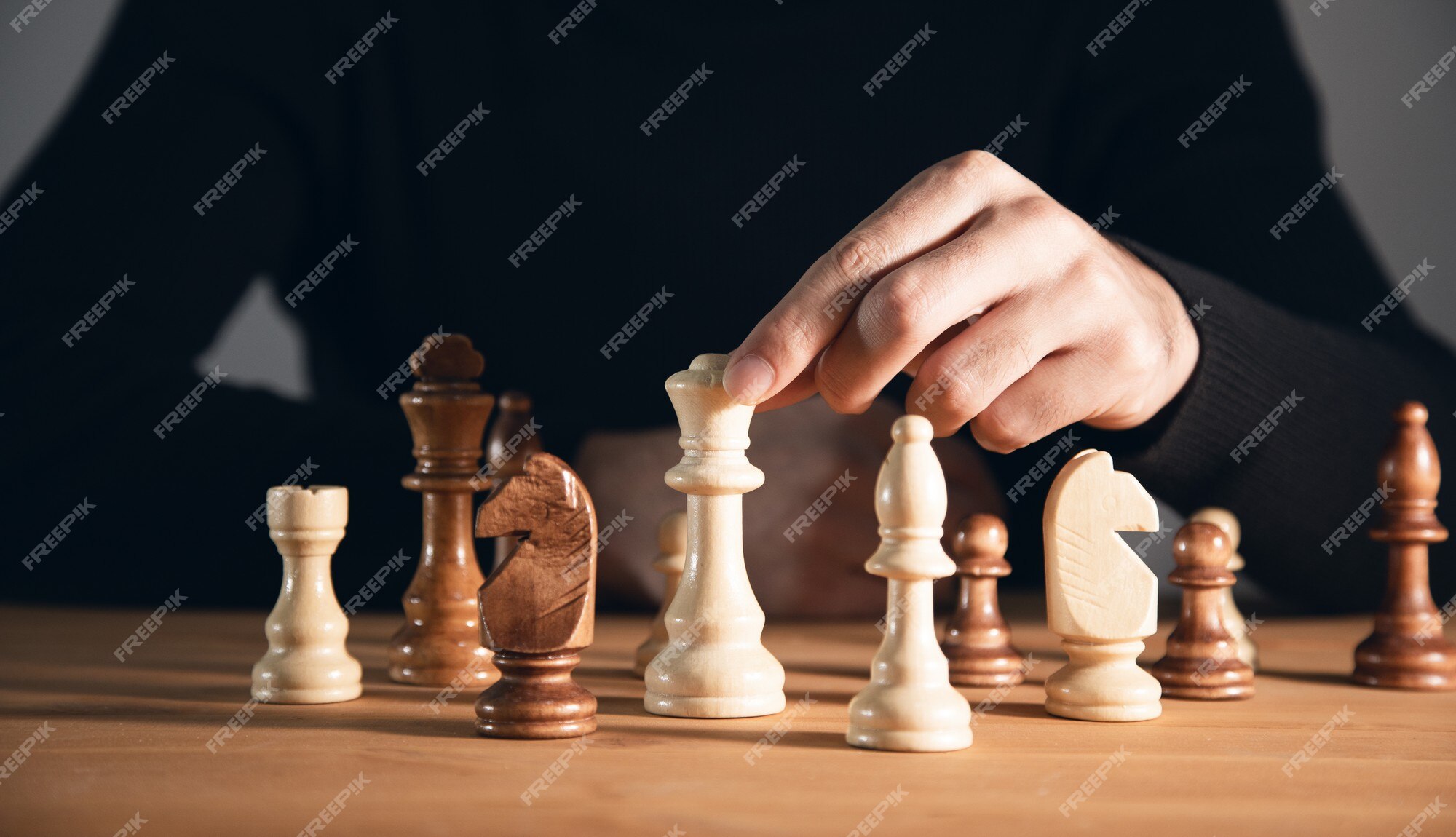 Premium Photo  Play national chess with business compass concept