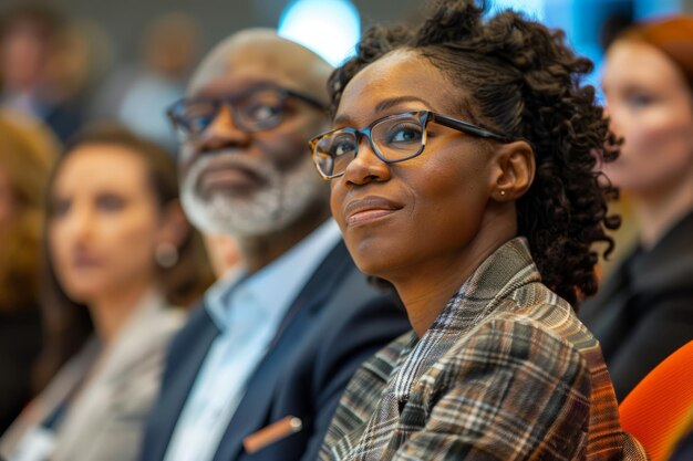 Photo a business conference addressing the importance of diversity and inclusion