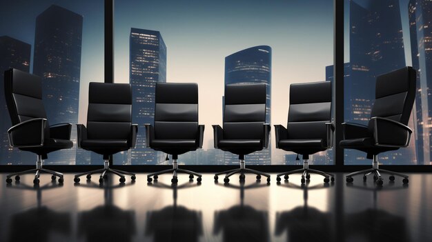 business conference concept with office chairs