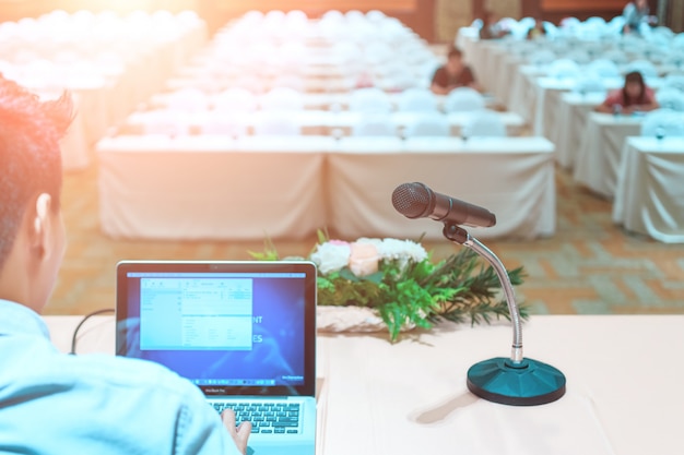 Business Conference and Presentation. Audience at the conference hall.