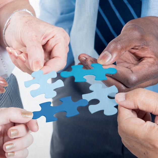 Business Connection Corporate Team Jigsaw Puzzle Concept