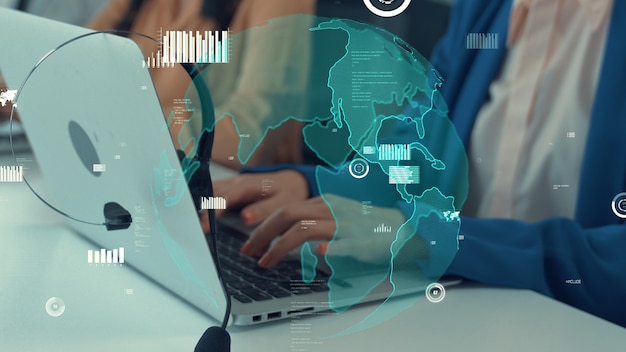 Business dashboard for financial data analysis envisional graphic