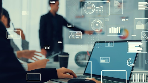 Business dashboard for financial data analysis envisional graphic