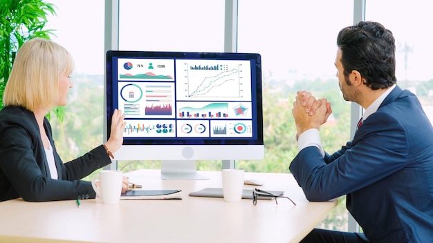 Business data dashboard analysis by ingenious computer software