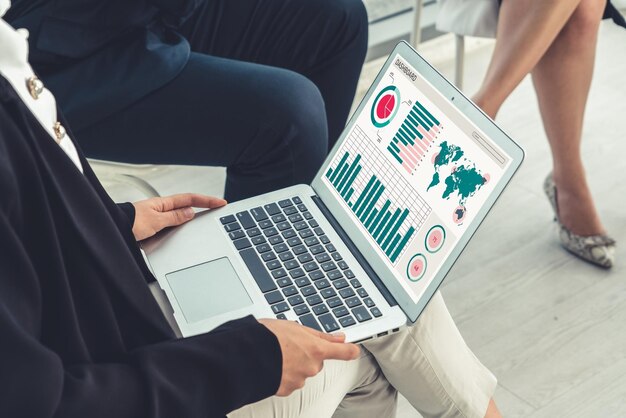 Business data dashboard analysis by ingenious computer software