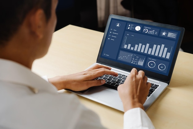 Business data dashboard analysis by ingenious computer software