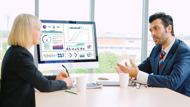 Business data dashboard analysis by ingenious computer software