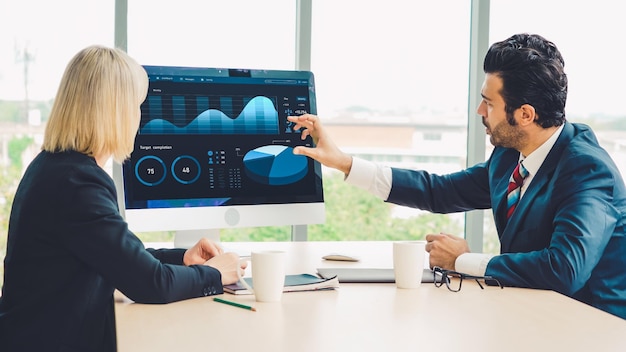 Business data dashboard analysis by ingenious computer software