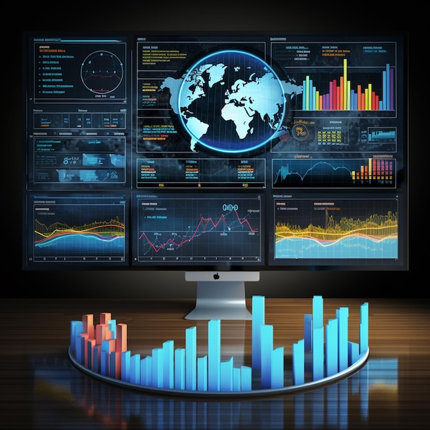 Business data dashboard biedt moderne business intelligence analytics