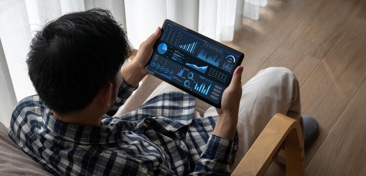 Photo business data dashboard provide business intelligence analytic snugly