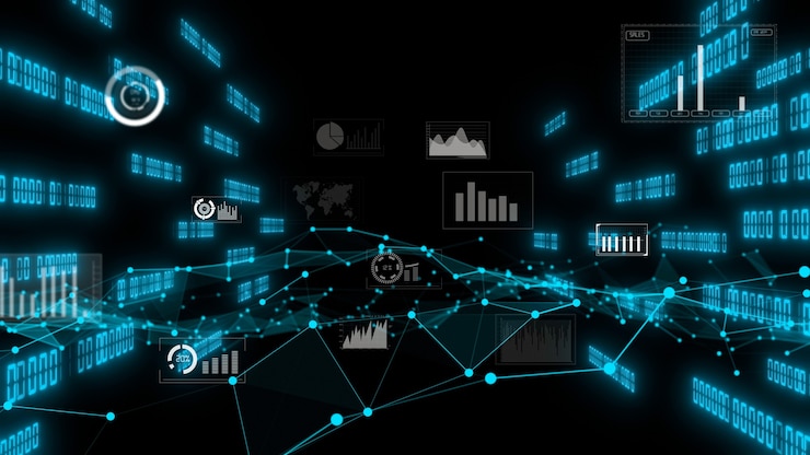 Photo business data and financial figures graphic