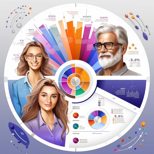 Foto analisi infografica dei dati aziendali