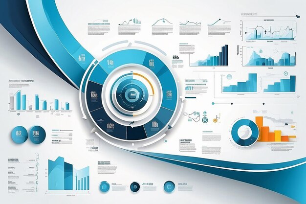 Business data visualization Process chart Abstract elements of graph Infograph