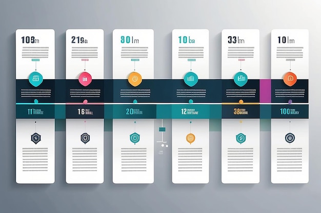 Business data visualization timeline infographic icons designed for abstract background template milestone element modern diagram process technology digital marketing