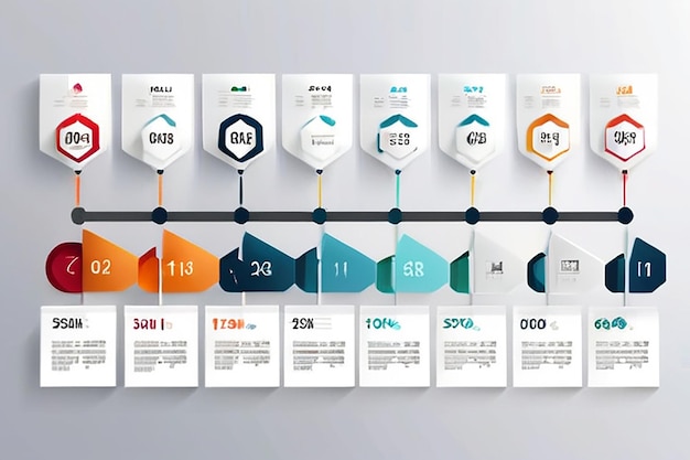 Business data visualization timeline infographic icons designed for abstract background template milestone element modern diagram process technology digital marketing