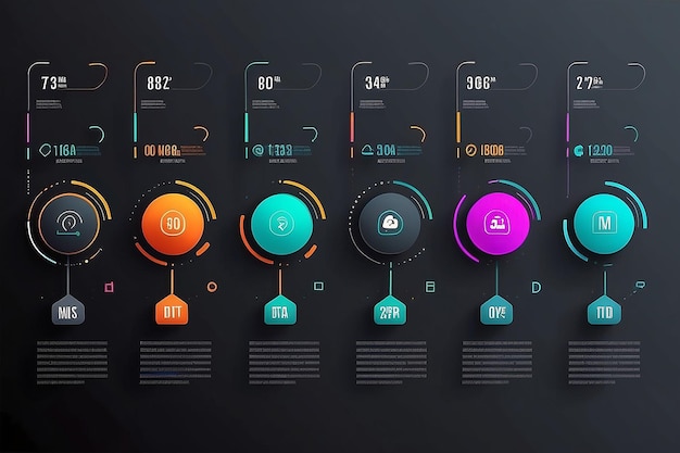 Photo business data visualization timeline infographic icons designed for abstract background template milestone element modern diagram process technology digital marketing