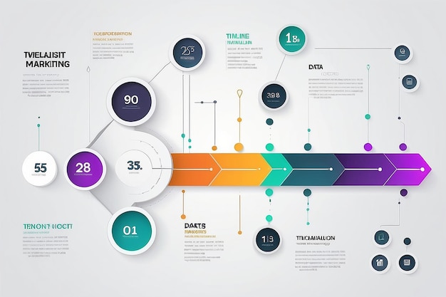 Business data visualization timeline infographic icons designed for abstract background template milestone element modern diagram process technology