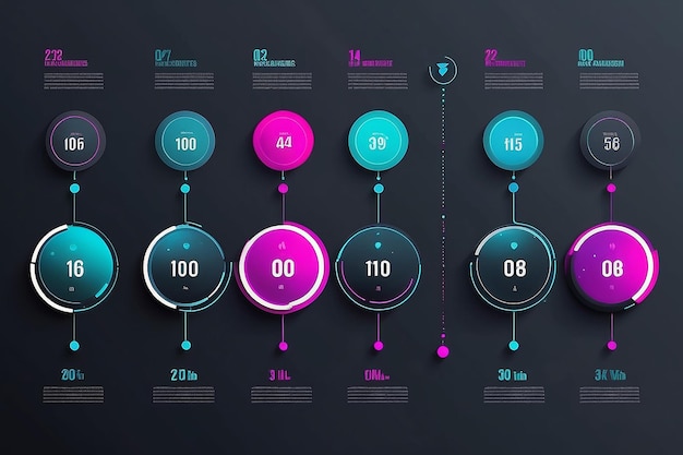 Business data visualization timeline infographic icons designed for abstract background template milestone element modern diagram