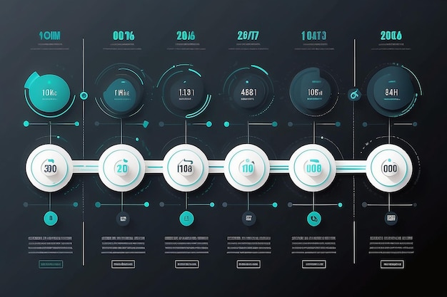 Business data visualization timeline infographic icons designed for abstract background template milestone element modern diagram