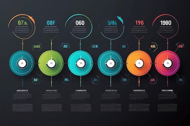 Business data visualization timeline infographic icons designed for abstract background template