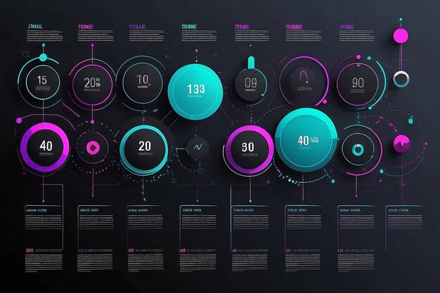 Business data visualization timeline infographic icons designed for abstract background template