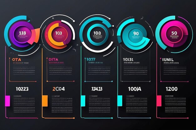 Business data visualization timeline infographic icons designed for abstract background template