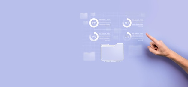 business developer hand using board framework on virtual modern computer showing innovation agile software development lean project management tool fast changes concept.document management system dms
