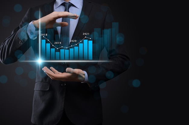 Business development financial plan and strategyAnalysis finance graph and market chart investment Digital economy exchangeDevelopment and growing growth planStock market investmentbanking