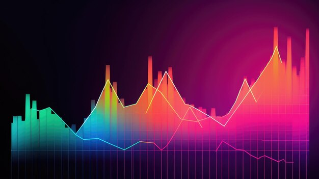 Business digital graph chart futuristic for stock markettechnology statistics